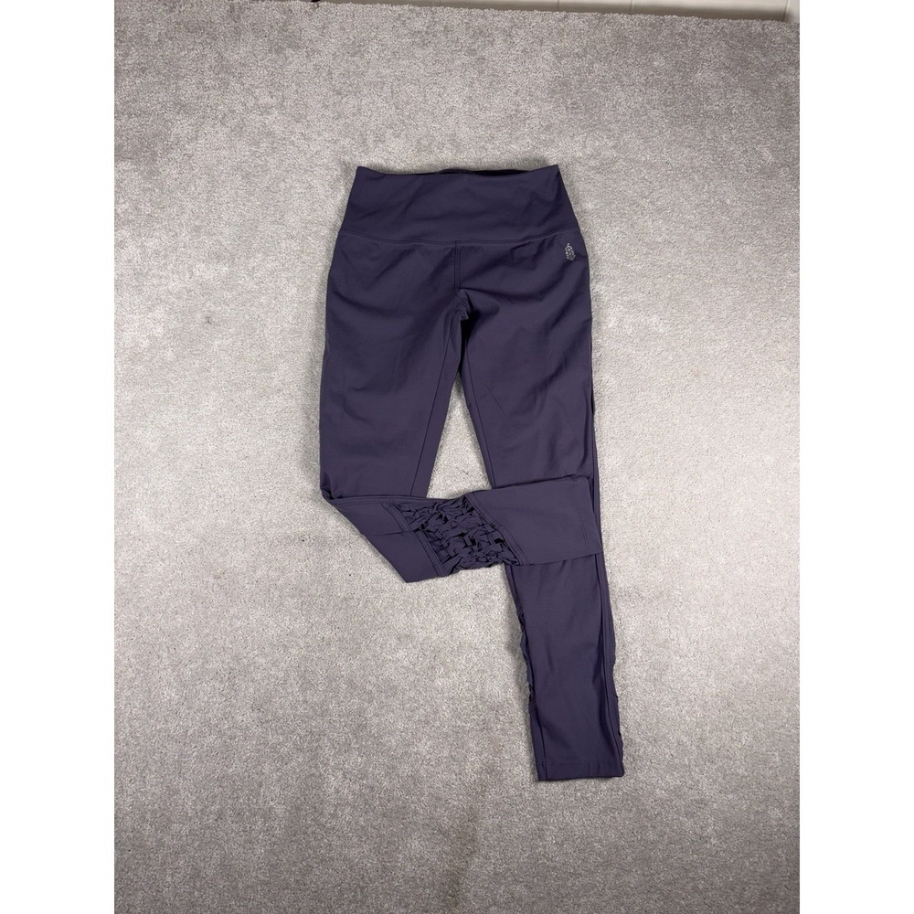 FP Movement Leggings Womens S Small Purple Cut Out Leg Active Gym Free‎ People